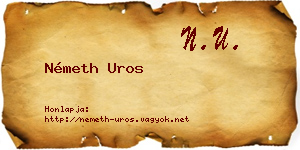 Németh Uros névjegykártya